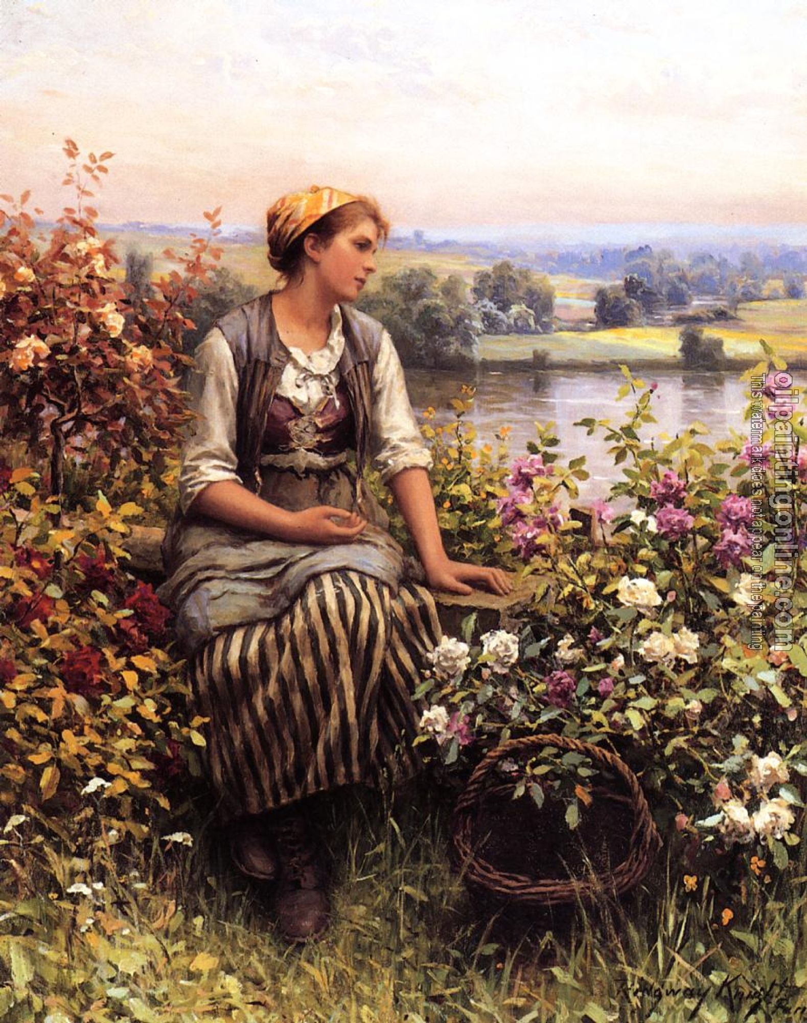 Daniel Ridgway Knight - Daydreaming